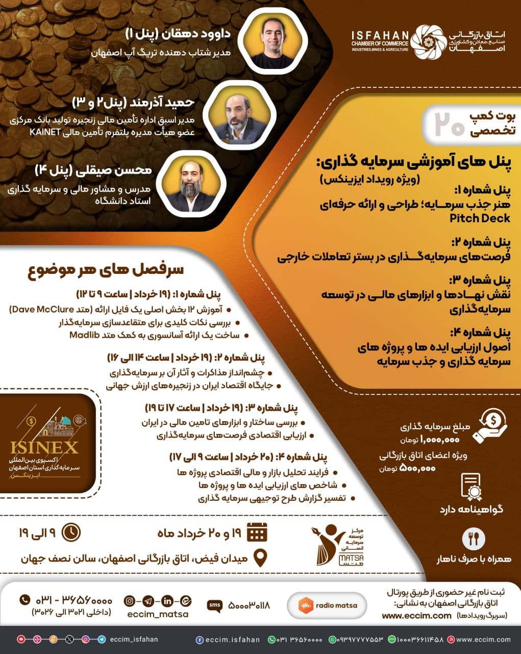 پنل های آموزشی سرمایه گذاری